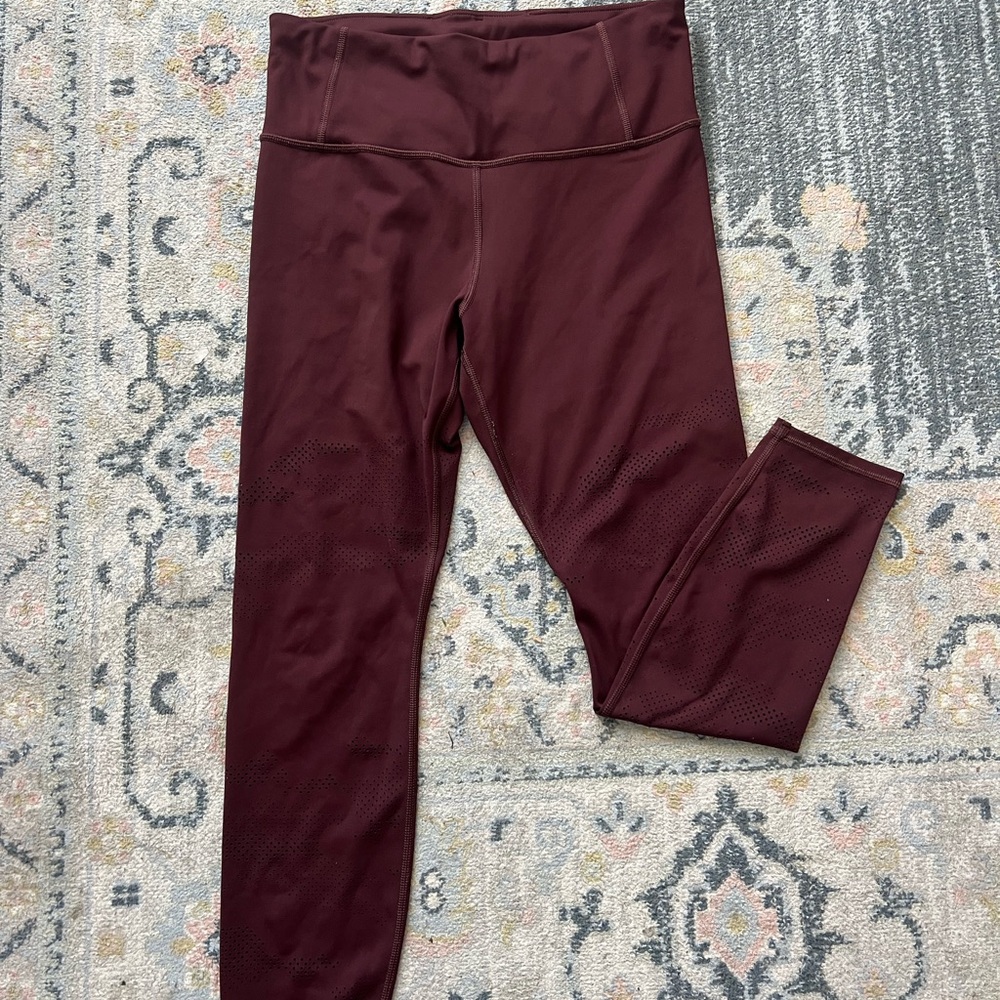 Athleta Maroon 7/8 Tights